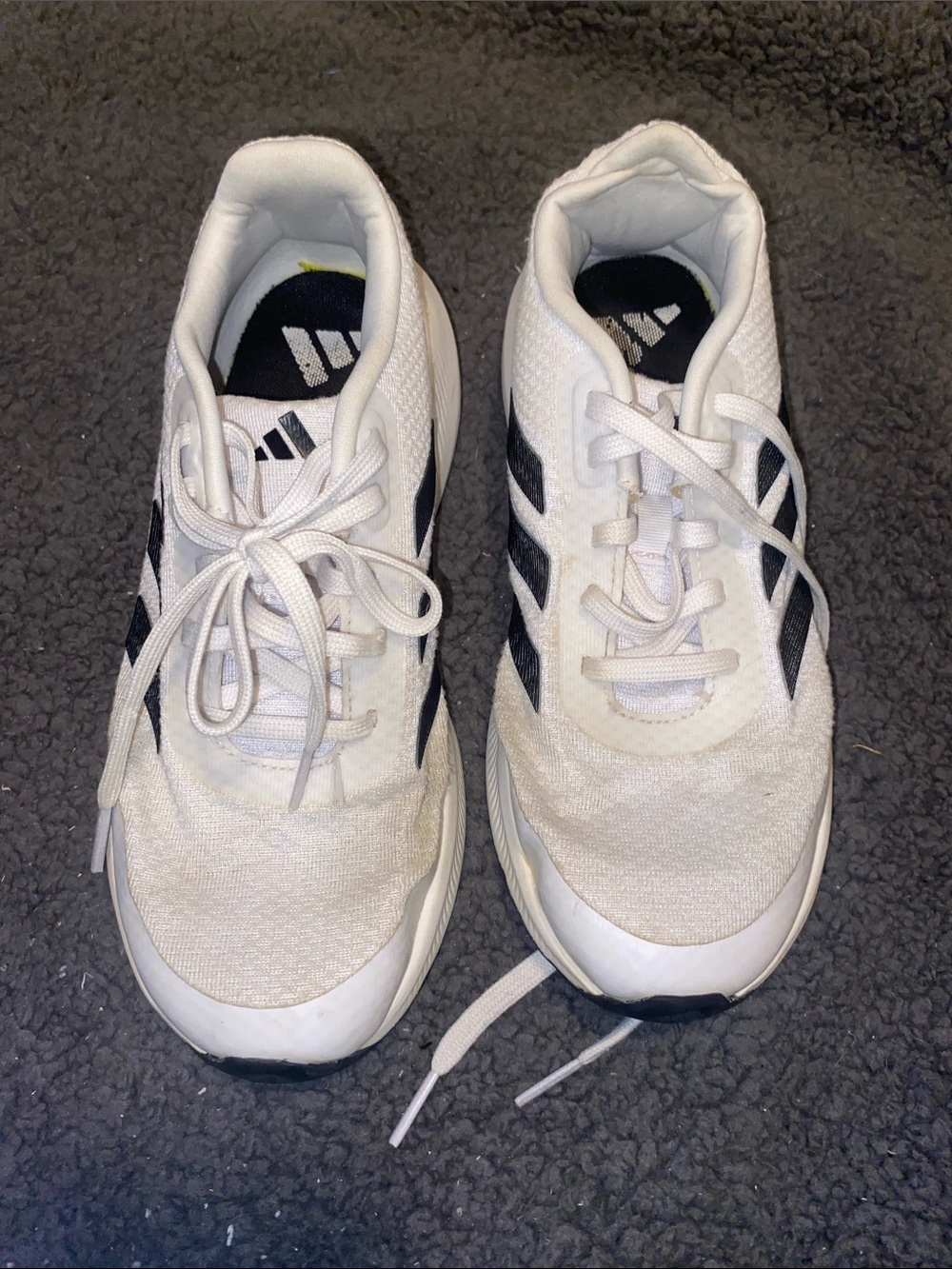 adidas Men’s White Sneakers with Black Stripes